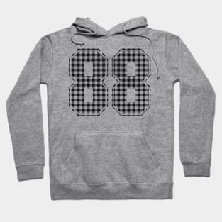 Plaid Number - 88 - Dark Hoodie